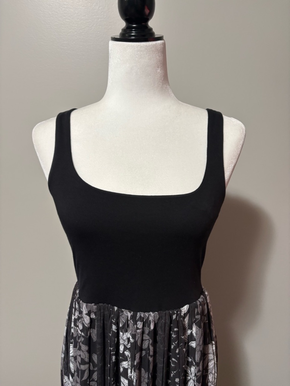 Desigual Cassidi Pleated Combination Midi Dress Sleeveless Jersey Knit Top - Picture 8 of 14